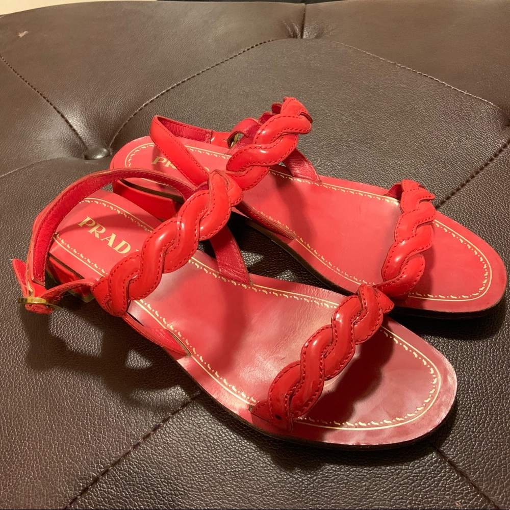 Prada Red Sandal size 8